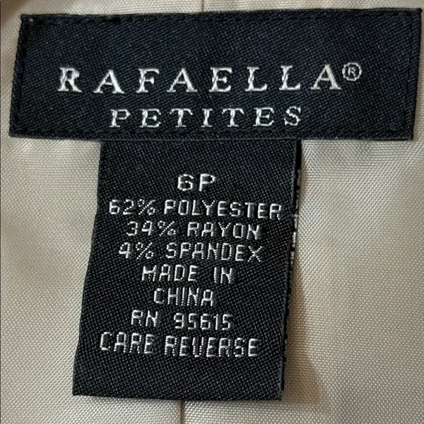 RAFAELLA Tan Blazer Jacket Size 6P - Image 8