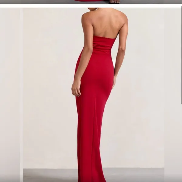 Club L London Maxi Dress Red - Image 2