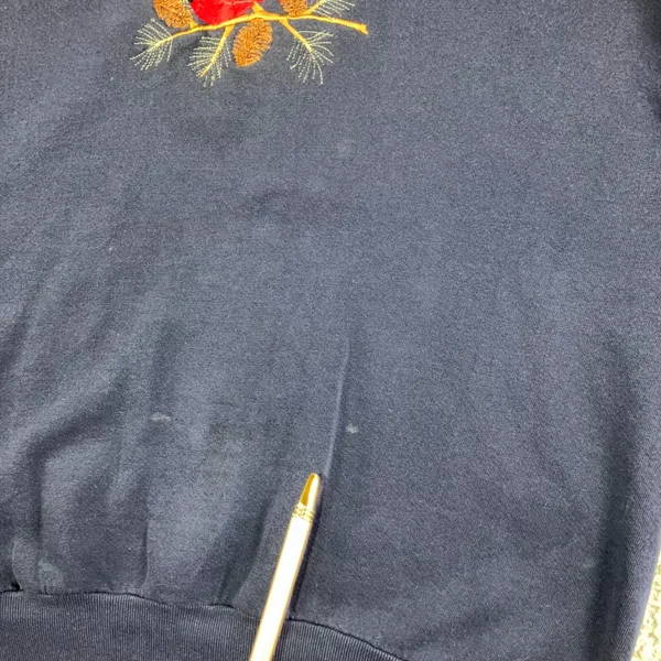 Vintage Cardinal‎ Sweatshirt Women XL 90s Embroidered Mock Neck Grandma Grunge - Image 11