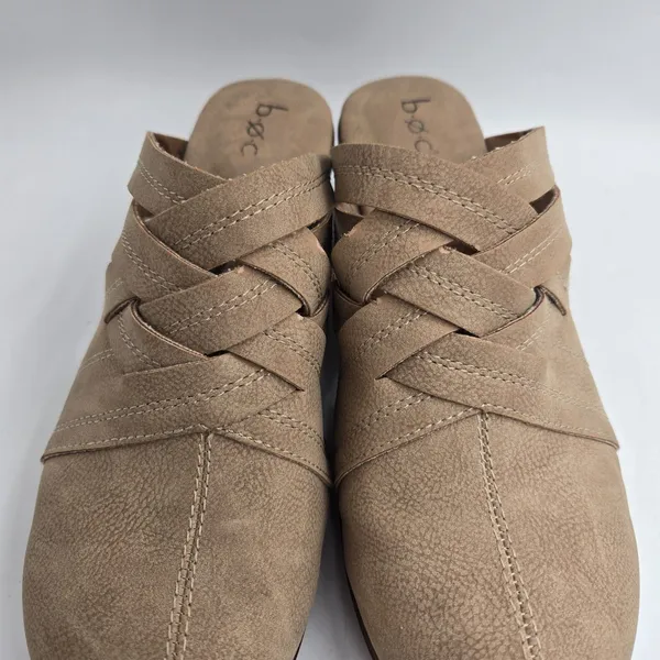 BOC BORN Johana Women's 8.5 Mule Clogs Shoes Taupe Brown Slip-On Shoes Braided - Image 7
