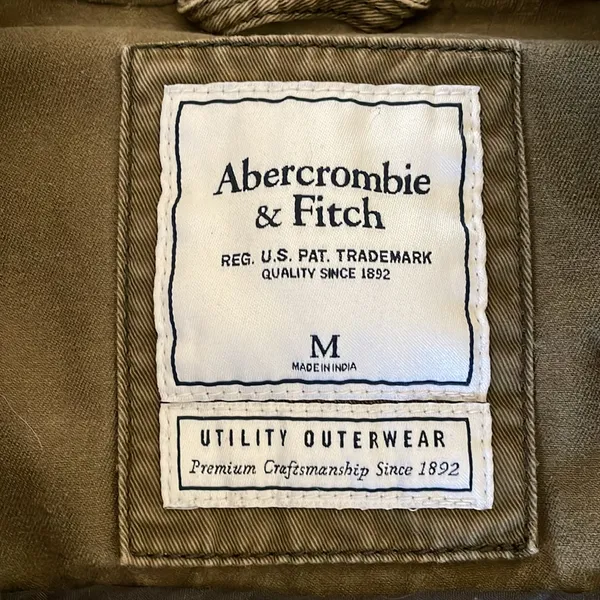 Abercrombie & Fitch Utility Outerwear Military Style Green Jacket - Image 2
