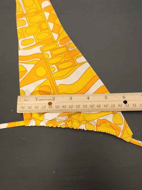 Out From Under Urban Outfitters Orange Retro Print Bikini Top Size Medium NWT - Image 9
