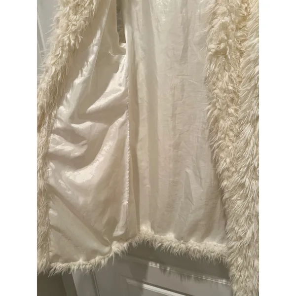 Mieeion Faux‎ Fur Longline Vest Open Front Small Chic Going Out Winter Party - Image 3