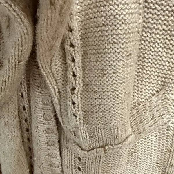 Women's Open Front Knit Cardigan Sweater - Tan - Image 2