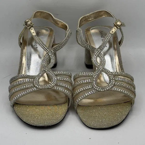 David Tate Refined Sandal Silver Size Womens 7.5 W‎ - Image 2