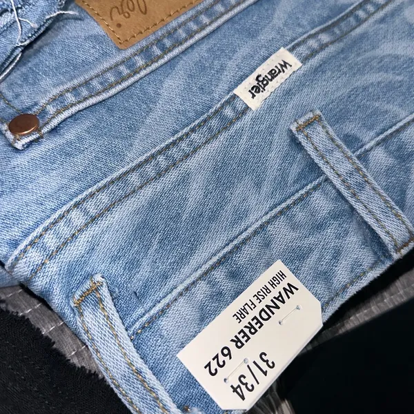 Nwt Wrangler Women'S Meow Laser Tiger Print Wanderer Flare Jeans 31 X34 - Image 11