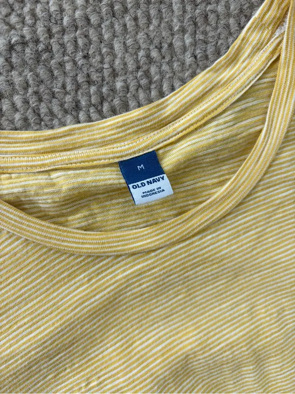Old Navy Light Yellow Short Sleeve Midi Dress - Image 3