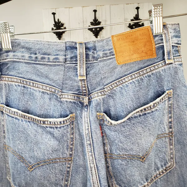 Levi's XL Flood Jeans Womens 26 Altered 25 High Rise Wide Leg Blue Denim - Image 3
