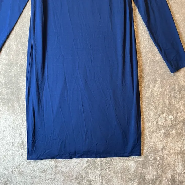 Eileen Fisher Shift Dress Keyhole Back 3/4 Sleeve Modest Women’s Small‎ - Image 3