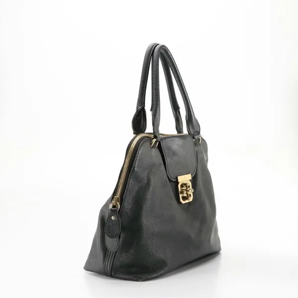 Chloe Black Leather "Elsie" Bowler Style Bag - Image 2