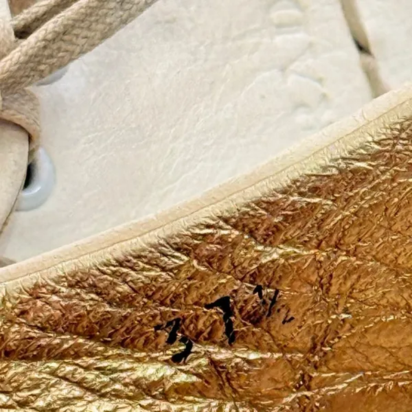 Prada 2024 Leather Platform Espadrilles EU 37.5 US 7.5‎ Off-White - Image 10