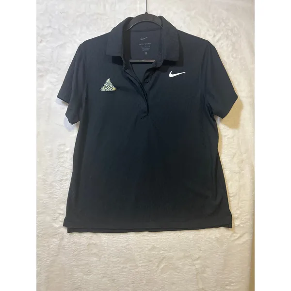Nike Dri-FIT Women's Large Black‎ Golf Polo Shirt Celtic Logo - Image 7