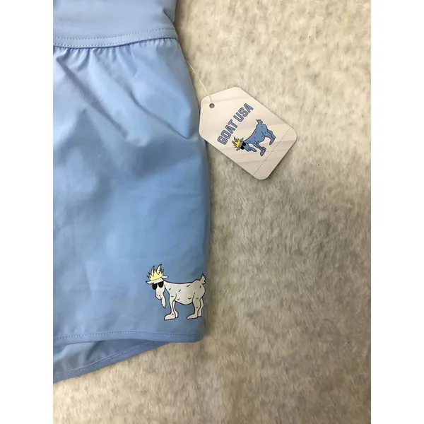 GOAT USA Womens Light‎ Blue High Waisted Athletic Running Shorts Size S NWT - Image 2