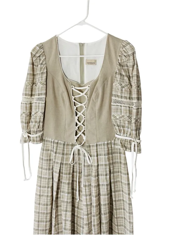 LANDHAUS Germany Prairie Dress Tan Size M - Image 3