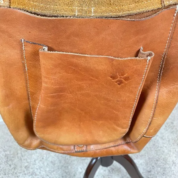 Patricia Nash Vintage‎ Patch leather saddle bag Nepali Coast Hawaii suede inside - Image 13