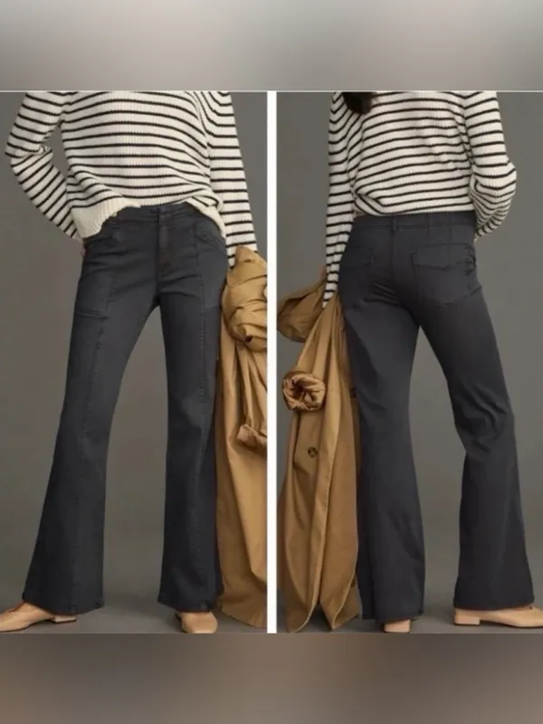 Pilcro Anthropologie Flare Pants in Blue Size 28 - Image 2