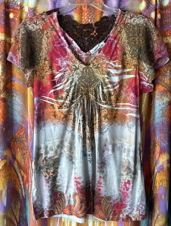 Cato Boho Short Sleeve Top ✨ - Image 2