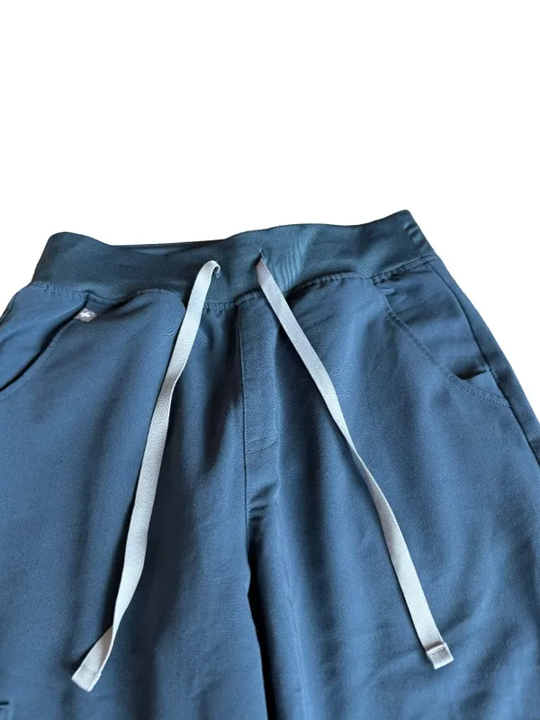Figs Technical Collection Slate Blue Jogger Scrub Pants Zip Cargo Small Women's - Image 2