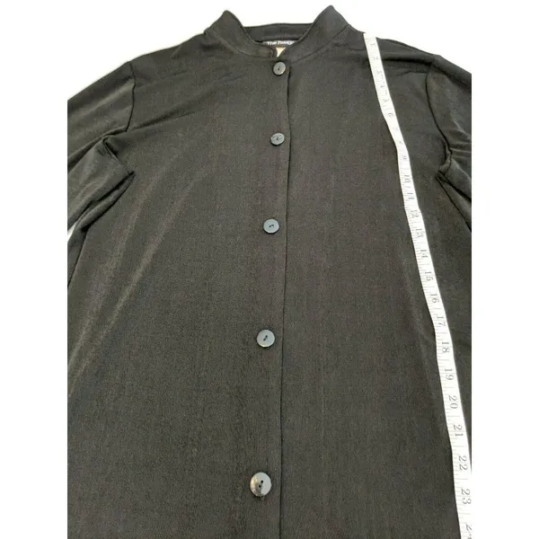 Paragon Large Black  Polyester Blend  Button Down Jacket Dress 22h - Image 5
