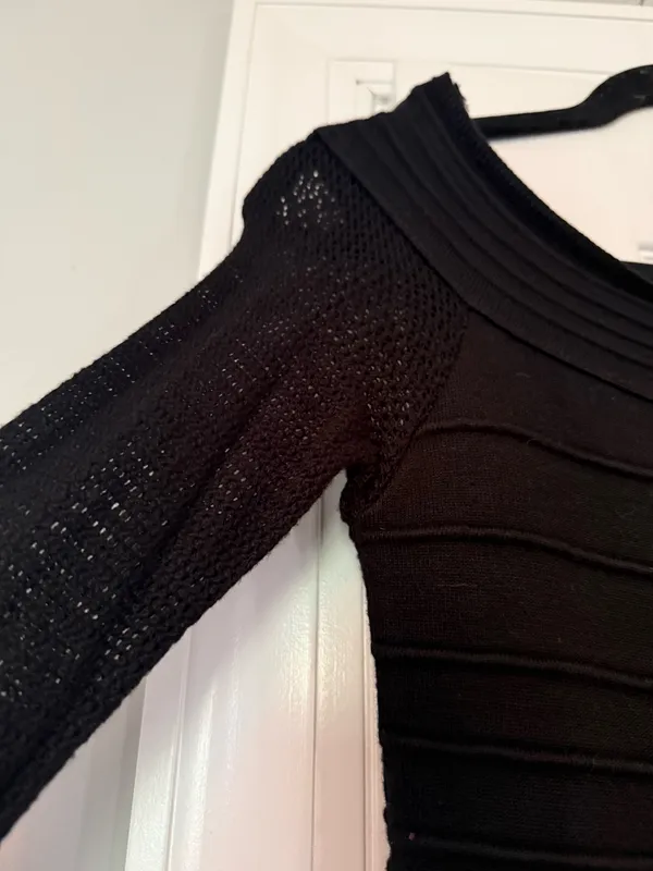 Forever 21 Black Long-Sleeve Ribbed Bodycon Dress - Women - Image 3