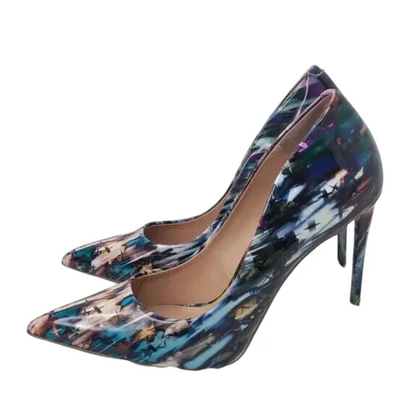 Steve Madden Multicolor Galaxy heels sz6 - Image 3
