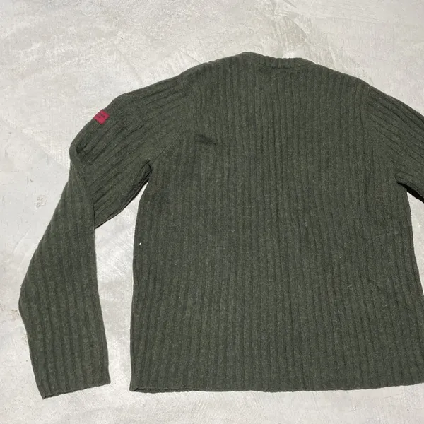 Abercrombie Fitch Women's SZ L VTG Wool Fair Isle Sweater Hong Kong Military AF - Image 11