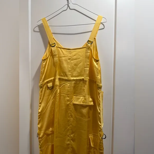 Love The Label Anthropologie Sleeveless Utility‎ Dress Yellow Size XS - Image 8