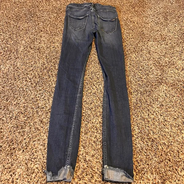 Hollister High Rise Jean Legging‎ Womens Size 25x30 Blue Stretch Cropped Raw Hem - Image 7