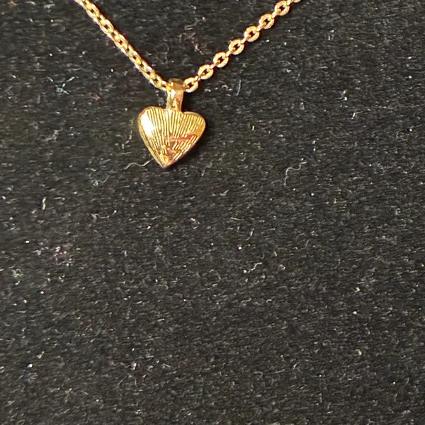 Dainty Gold Heart Avon Pendant Necklace - Image 3
