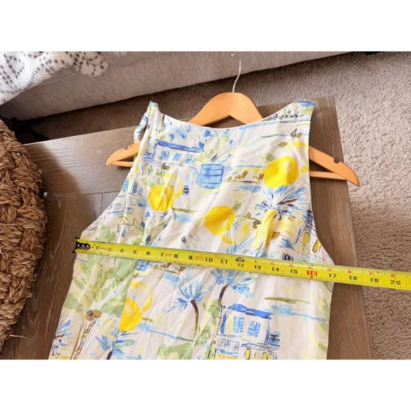 Sugarlips Maxi Dress Womens White Yellow Lemon Print XL - Image 7