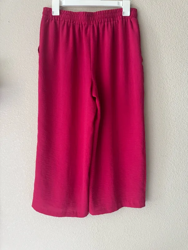 New York Clothing Company Bright Fuchsia Elastic Waist Pants - Image 6