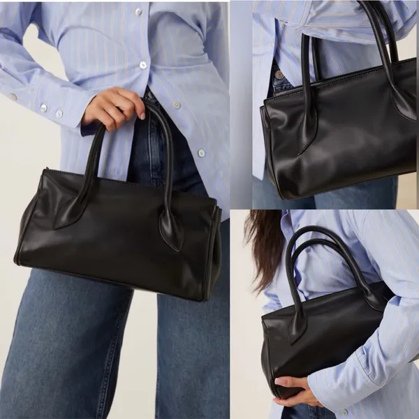 ASOS- faux leather black shoulder bag - Image 2