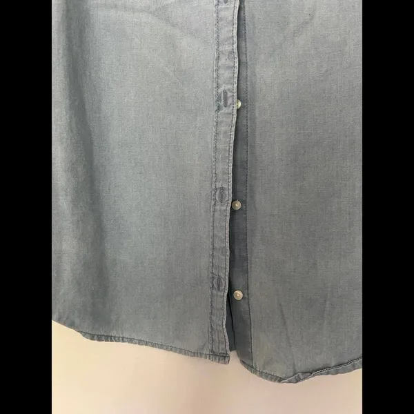 Abercrombie & Fitch Denim Shirt with Lace Collar size Large - Image 3