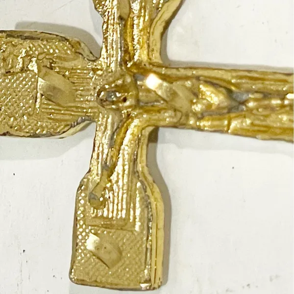 Gold Tone Jesus Crucifix‎ Cross Charm Necklace Jewelry - Image 2