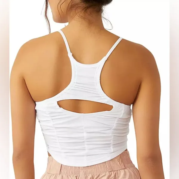 FP MOVEMENT Shirr Enough Tank Top Ruched White - Image 6