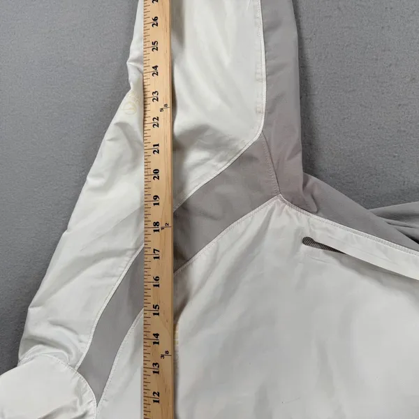 The North Face Flight Series Womens Jacket White Grey Zip Windbreaker Medium - Image 7