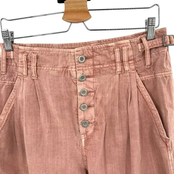 Free People Compass Star‎ Trousers Pants in Pink Cotton Size 2 - Image 4