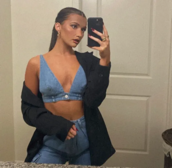 Princess Polly Denim Crop Top - Image 2