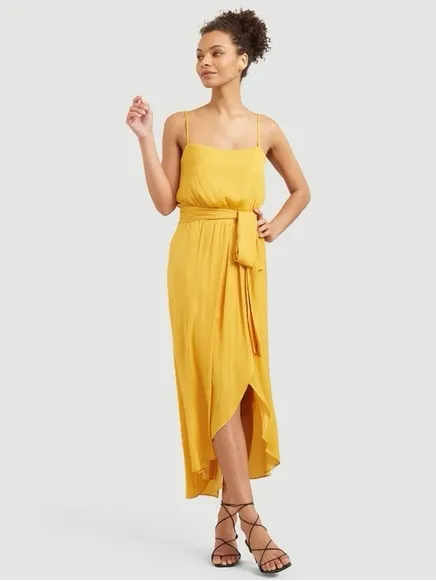 Modern Citizen Mila Layered Tank Dress Marigold Small - Image 9