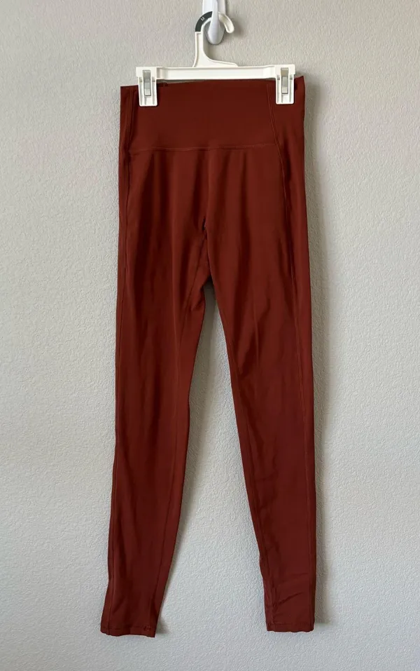 Dark Orange Alphalete Seamless Leggings - Image 2