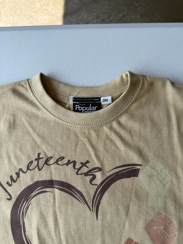 Youth Medium Juneteenth Graphic T-Shirt – Popular Sports - Image 3