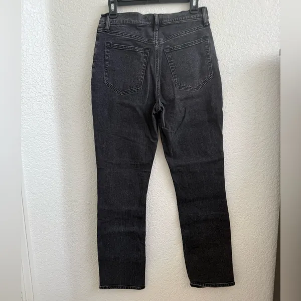 Abercrombie & Fitch Ultra High Rise 90s Straight Jean‎ 28 6 Short Black - Image 3
