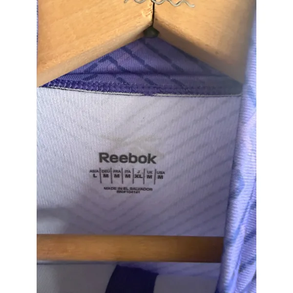 Reebok Womens Purple Chevron Quarter Zip Long Sleeve Athletic‎ Pullover Size M - Image 3