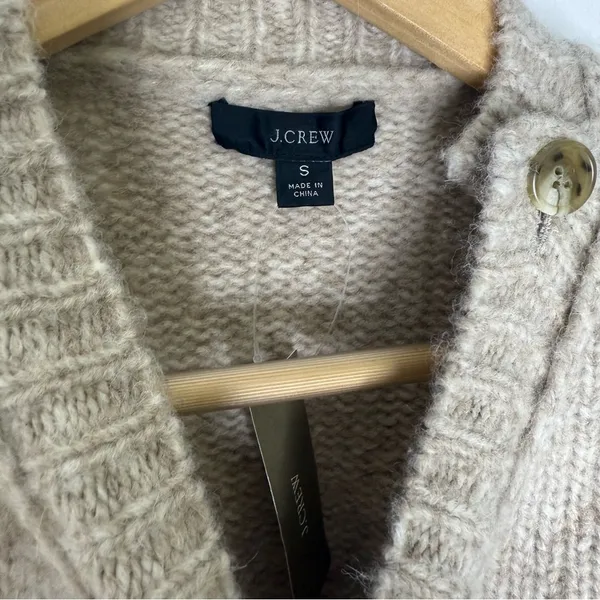 J.Crew Crewneck Sweater Button-Shoulder Heathered Women’s Size Small NWT - Image 4