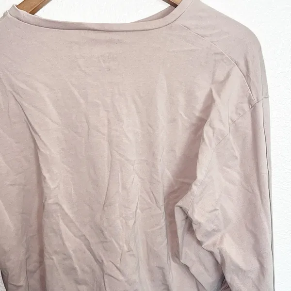Alphalete Tan PBNS Long Sleeve Cotton Blend Lifestyle Fit Active Crop Tops - Image 7