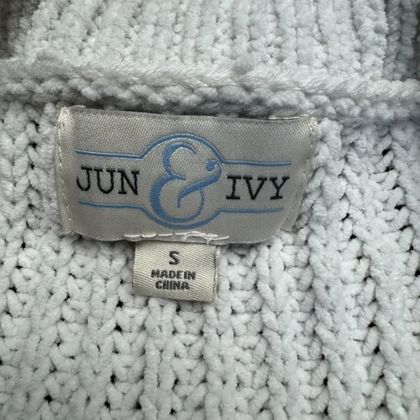 Jun & Ivy Stripe Sweater Cream Brown Rust Cropped Small Cozy‎ Fall Vibes - Image 3