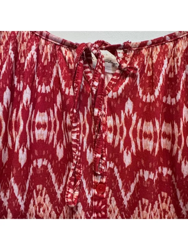 French Laundry Red and White Crochet Sleeves Blouse Plus Size 3X - Image 3