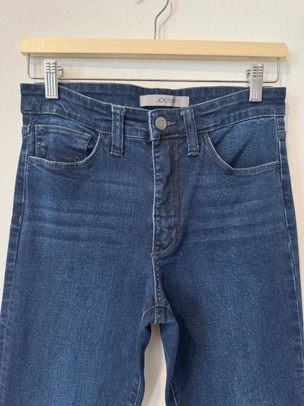 Joes Jeans High Rise Flare Leg Denim Size 27 Dark Wash Blue Retro Western Boho - Image 4