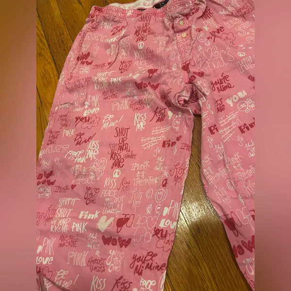 PINK Victoria’s Secret Vintage Graffiti Pajama Pants - Image 3