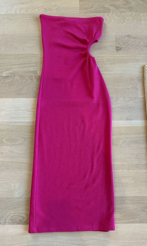 ZARA Dress Midi Pink - Image 3